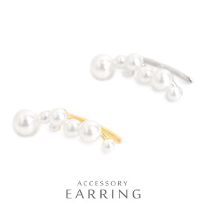 Clip-On Earrings Gold Post Ear Cuff