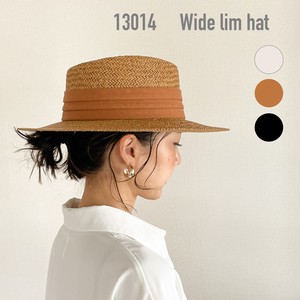 【即納商品：再入荷】13014 Wide lim hat ツバ広ペーパーカンカン帽　ハット　UV対策