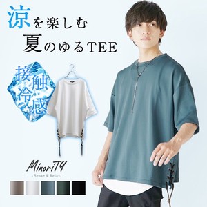 【SALE】接触冷感ポンチレースアップTシャツ／MinoriTY