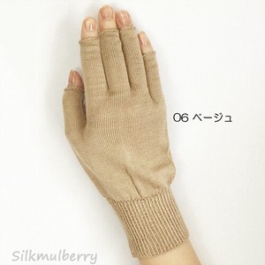 【シルク100%】【男女兼用】【日本製】シルク手袋（指先なし）
