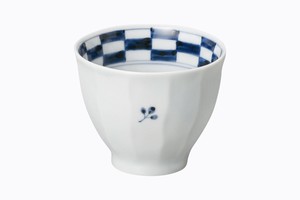 Japanese Teacup Porcelain Arita ware Checkered Made in Japan