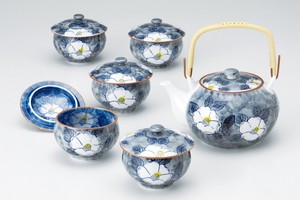 Japanese Teacup Arita ware Tea Pot Set of 5 Made in Japan
