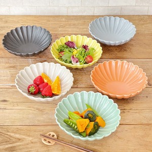 6色菊形中鉢【日本製 美濃焼 和食器 菊型】