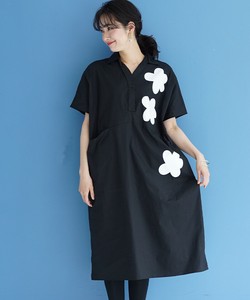 Casual Dress French Sleeve Cotton One-piece Dress