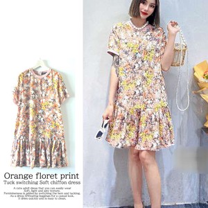 Casual Dress Pudding One-piece Dress Switching