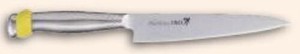 “S” 本刃付けオールステンレス庖丁（カラーシリコンリング付）ペティナイフ150mmグリーンFC-3081GR