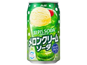 カルピスソーダ メロンクリームソーダ 缶 350ml x24 【ジュース】