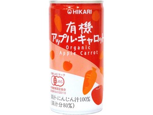 光食品 有機アップルキャロット 缶 190g x30 【野菜ジュース】