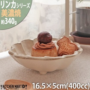 Mino ware Rinka Main Dish Bowl White 16.5 x 5cm 400cc Made in Japan