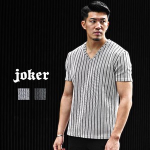 【Tシャツ】オルタネートストライプデザインTシャツ／joker