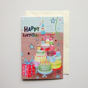 グリーティングカード バースデーカード 誕生日カード ケーキ 輸入カード ドイツ製