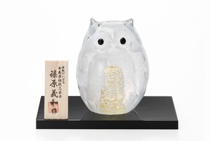 Tsugaru-Bidoro Animal Ornament Owl Clear