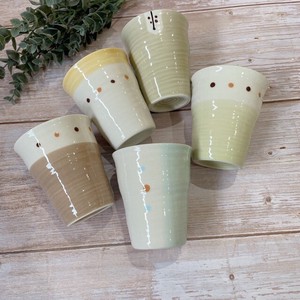 フリーカップ（小）【カラードット】　日本製 美濃焼 陶器 おしゃれ カップ コップ タンブラー お茶 ロック