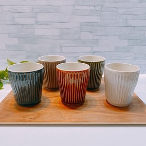 フリーカップ 【ソギ目五彩】　日本製 美濃焼 陶器 おしゃれ カップ コップ タンブラー お茶 ロック