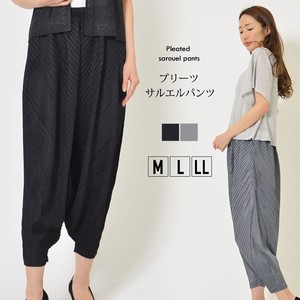 Full-Length Pant Plain Color L Ladies' 8/10 length