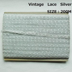 Material Silver sliver Torchon Lace Vintage 17mm