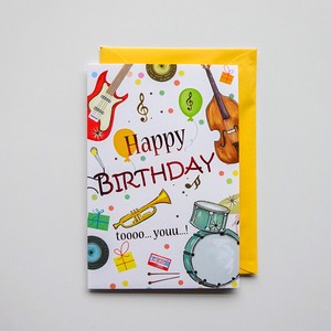 グリーティングカード バースデーカード 誕生日カード 音楽 楽器 輸入カード ドイツ製