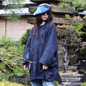 Coat Poncho Denim Made in Japan