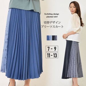 Skirt Heart-Patterned Ladies' 8/10 length