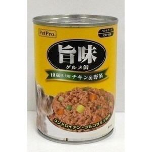 ペットプロジャパン　旨味グルメ缶 10歳以上用チキン＆野菜 375g