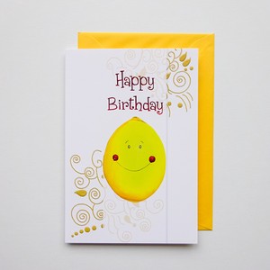 グリーティングカード バースデーカード 誕生日カード レモン 輸入カード ドイツ製