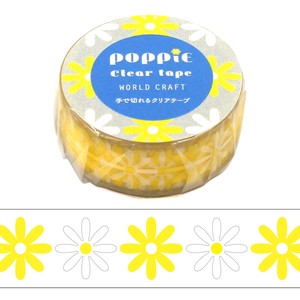 ﾜｰﾙﾄﾞｸﾗﾌﾄ【POPPiE クリアテープ Daisy】レトロ 花柄 雑貨 文具 かわいい