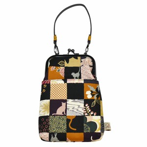Shoulder Bag Gamaguchi 2Way Cat Japanese Pattern