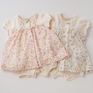 Baby Dress/Romper Small Floral Pattern Rompers Organic Cotton Made in Japan