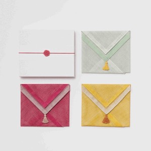 Gauze Handkerchief Red White Set of 3