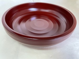 R5-71　菓子鉢　朱　　Round tray, tame color