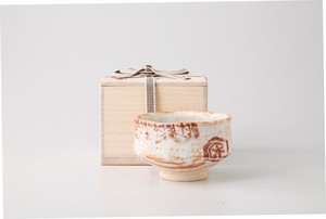 志野亀甲紋茶碗