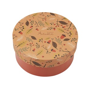 オータムラウンドボックス 秋の雰囲気 お菓子箱 詰め合わせギフト 焼き菓子 雑貨 アクセサリー