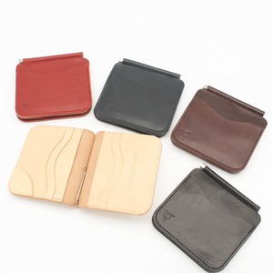 Money Clip Mini Genuine Leather 5-colors Made in Japan