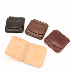 Money Clip Coin Purse Genuine Leather coin 4-colors Made in Japan