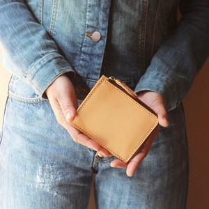 【日本製】本革　ミニ財布　”L-fastener Short Wallet”　タンニングレザー