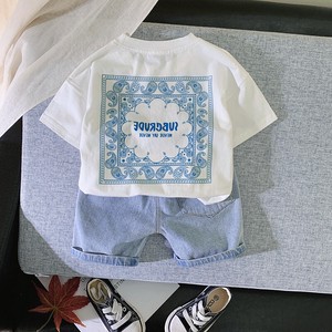 ペイズリーシャツとパンツのセットアッププ　ベビー　新生児　キッズ