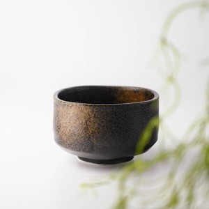 抹茶茶碗 黒砂吹き(2164-7-43)[日本製/美濃焼/和食器]