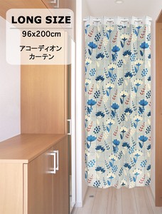 【受注生産アコーディオンカーテン】96x200cm「Flower_Dot」【日本製】目隠し 間仕切り パタパタ