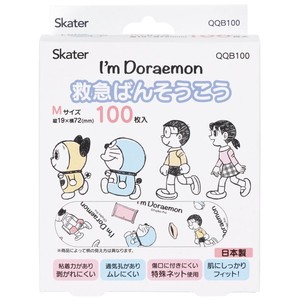 Adhesive Bandage Band-aid Doraemon Skater 100-pcs Made in Japan