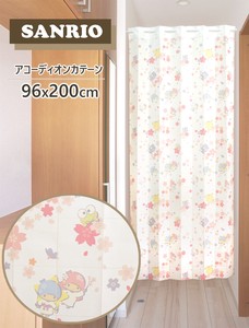 【受注生産アコーディオンカーテン】サンリオ「さくら」96x200cm【日本製】パタパタ