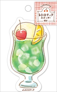 Furukawa Shiko Decoration Retro Chick Sticker Cafe Melon Cream Soda