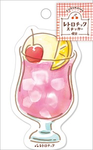 Furukawa Shiko Decoration Retro Chick Sticker Cafe Strawberry Cream Soda