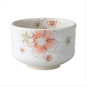 Mino ware Rice Bowl Gift Pottery Cardboard Box Orange