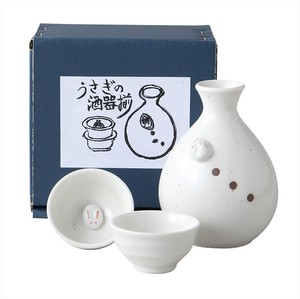 Mino ware Barware Snow Rabbit Gift Porcelain Cardboard Box