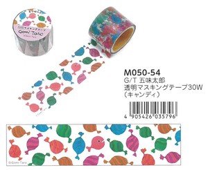 【絵本雑貨】五味太郎　透明マスキングテープ　30W　キャンディ