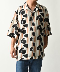 Button Shirt Geometric Pattern Spring/Summer