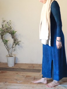 Casual Dress Plain Color Long Sleeves Organic Cotton One-piece Dress M