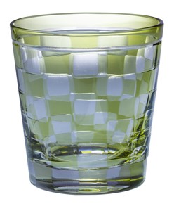 Cup/Tumbler Check Pattern Rock Glass