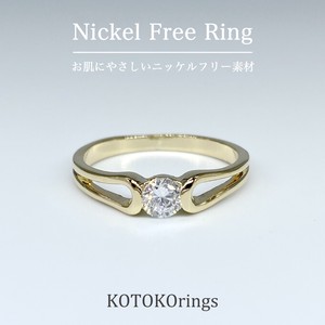 Cubic Zirconia Ring Nickel-Free sliver Rings