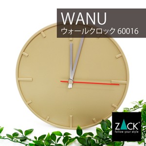 ウォールクロック｜60016 WANU (壁掛け時計 クロック ベージュ)